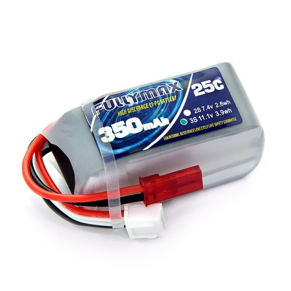 

Аккумулятор Fullymax LiPO 11,1В 350мАч 3S 25C 41х25х20,5мм 36,5г JST-SYP (FB350XL-3S)