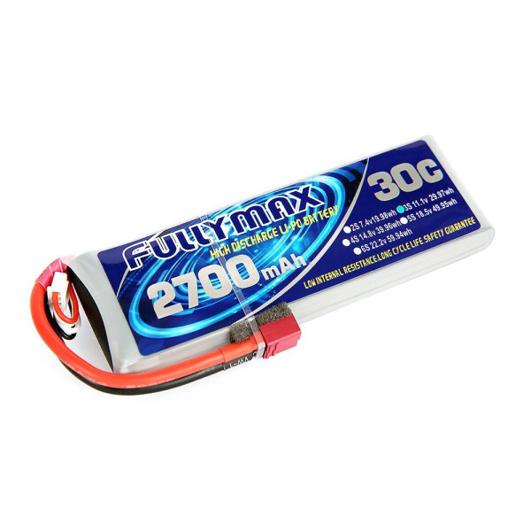 

Аккумулятор Fullymax LiPO 11,1В 2700мАч 3S 30C 136х45х16мм 212г T-Plug (FB2700HP-3S)