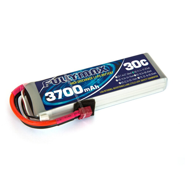 

Аккумулятор Fullymax LiPO 11,1В 3700мАч 3S 30C 20,5х45х136мм 290г T-Plug (FB3700HP-3S)