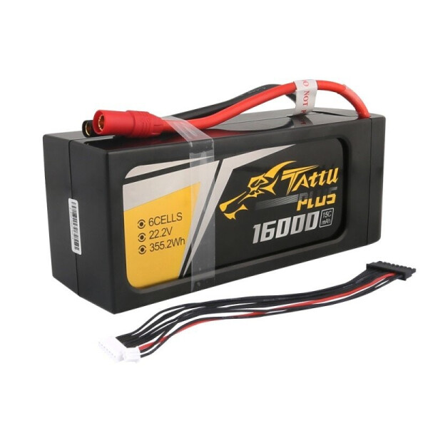 

Аккумулятор Tattu LiPO 22,2В 16000мАч 6S 15C 202х88х69мм 2063г AS150, XT150 (TA-PLUS-15C-16000-6S1P)