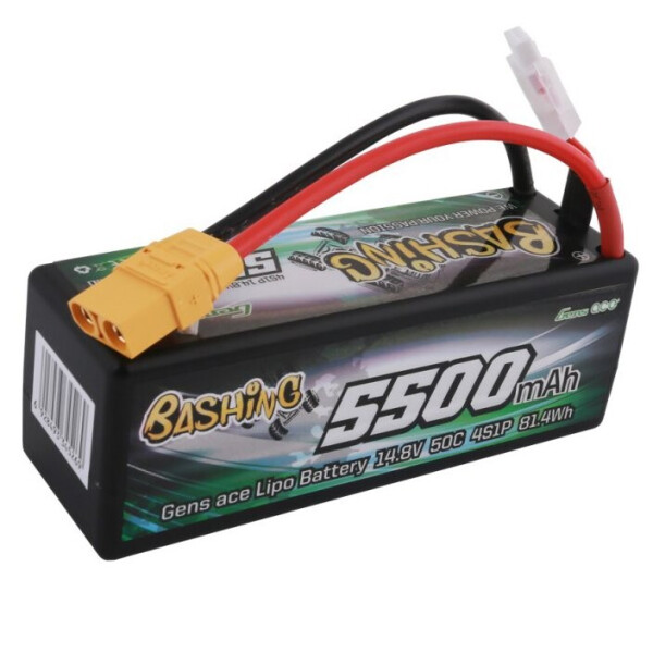 

Аккумулятор Gens Ace LiPO 14,8 5500мАч 4S 50C 139х46х49мм 466г XT90 (B-50C-5500-4S1P-HardCase-14)