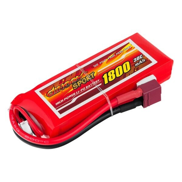 

Аккумулятор Dinogy LiPO 7,4В 1800мАч 2S 30C 17х35х95мм 95г T-Plug (DLC-2S1800D-T)
