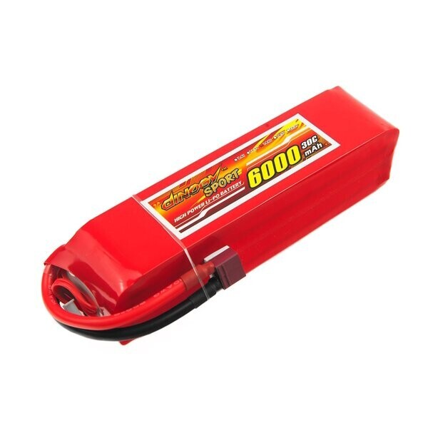 

Аккумулятор Dinogy Li-Pol 6000mAh 14.8V 4S 30C 40x41x162мм T-Plug