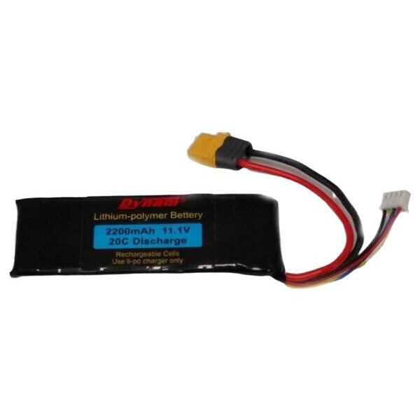 

Аккумулятор Dynam LiPO 11,1В 2200мАч 3S 20C 102х38х22мм XT60 (DY3S2200XT60)