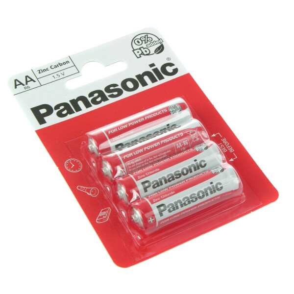 

Батарейки АА Panasoniс Red Carbon-Zinc 4 штуки