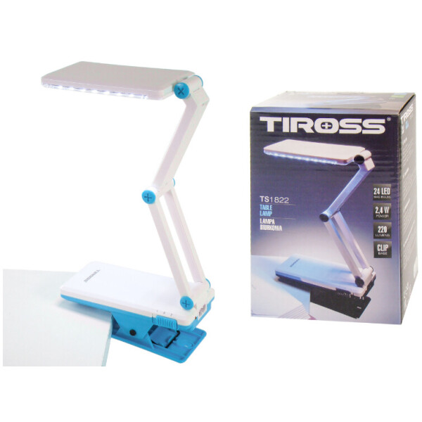 

Настольная светодиодная лампа трансформер Tiross TS-1822 Green c зажимом аккумуляторная 1000 mAh, 24 smd LED