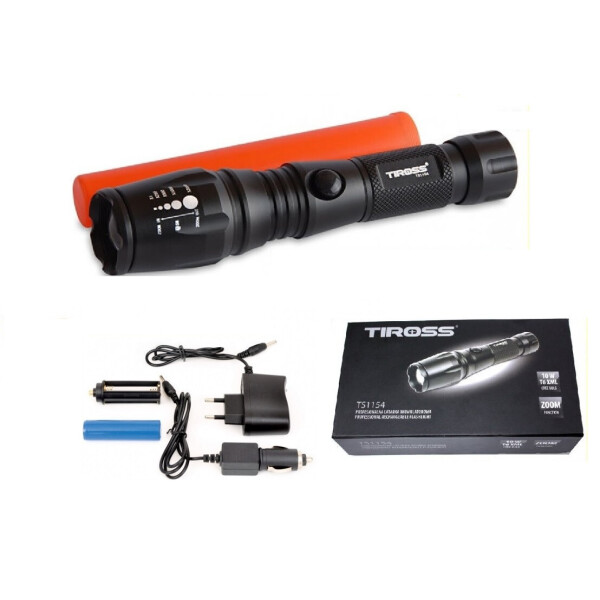 

Фонарь ручной Tiross TS-1154 диод Zoom CREE XML T6XML 10w защита IPX4