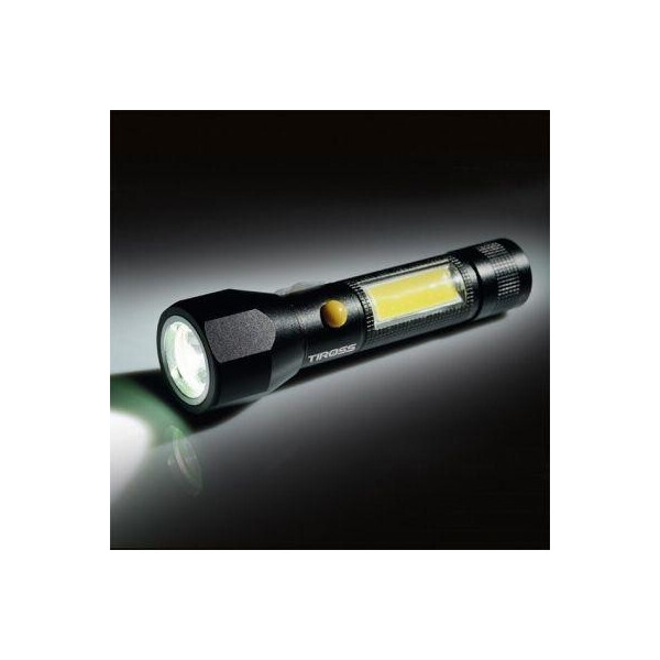 

Фонарь ручной Tiross TS-1886 CREE LED T6 XML 10W 450lm + 3W COB 250lm