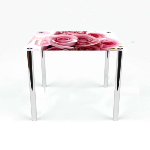 

БЦ-Стол квадратный Pink Roses 700х700 мм фотопечать (FP2054-2-3)