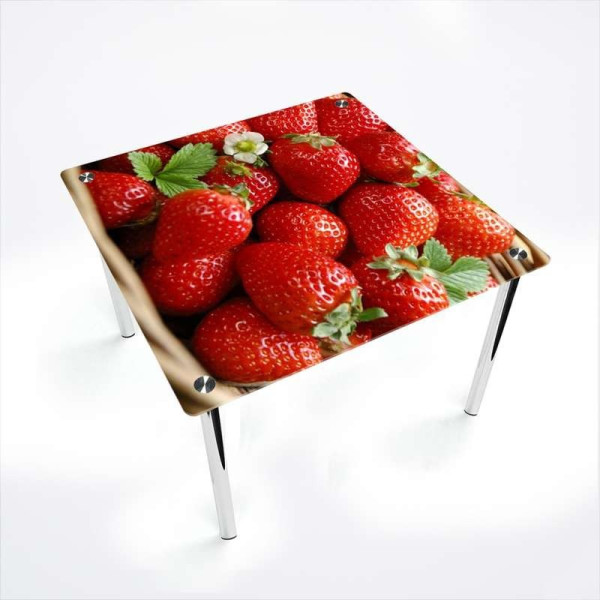 

БЦ-Стол квадратный Strawberry 700х700 мм фотопечать (FP0827-2-2)