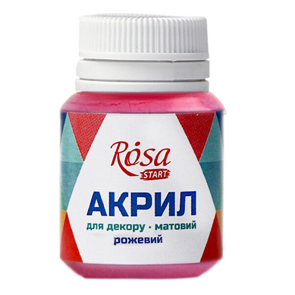

Краска акриловая матовая Rosa Start Розовый 20 мл (20009)
