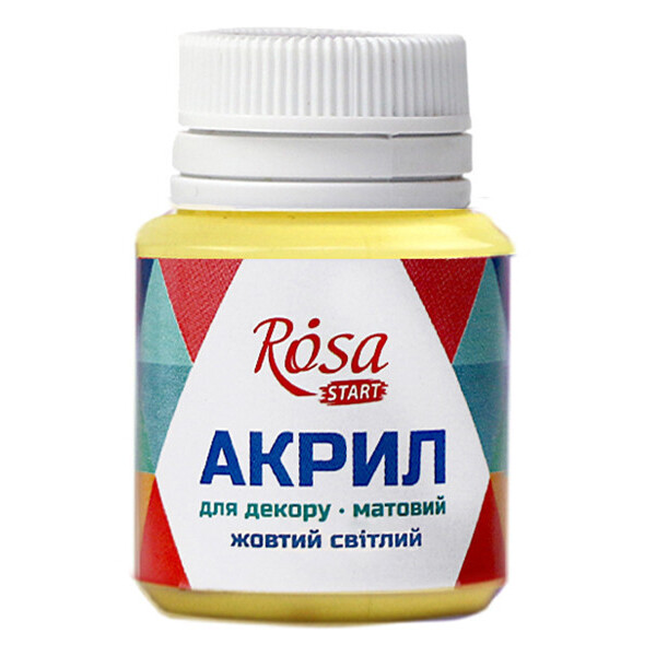 

Краска акриловая матовая Rosa Start Желтый светлый 20 мл (20030)