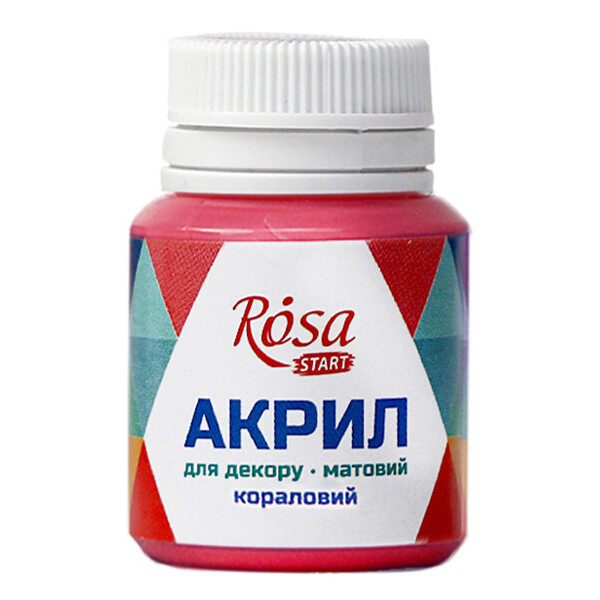 

Краска акриловая матовая Rosa Start Кораловый 20 мл (20032)