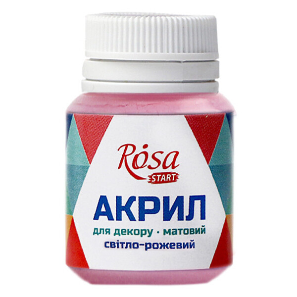 

Краска акриловая матовая Rosa Start Розовый светлый 20 мл (20033)