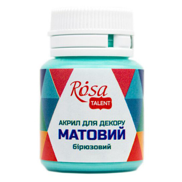

Краска акриловая матовая Rosa Start Бирюзовый 20 мл (20042)