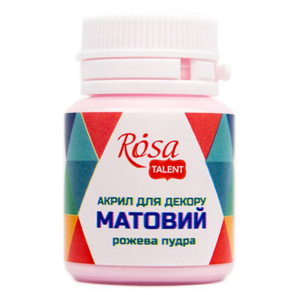 

Краска акриловая матовая Rosa Start Розовая пудра 20 мл (20051)