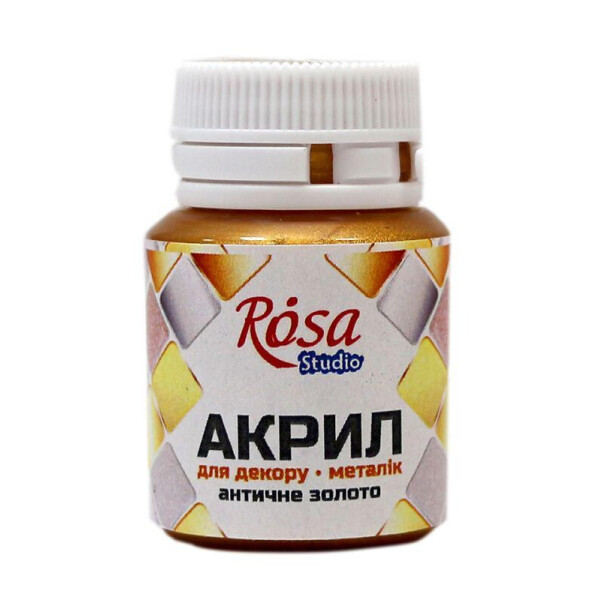 

Краска акриловая металлик Rosa Start Античное золото 20 мл (22001)