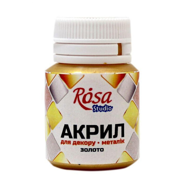 

Краска акриловая металлик Rosa Start Золото 20 мл (22004)