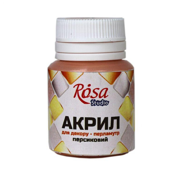

Краска акриловая перламутровая Rosa Start Персиковый 20 мл (22036)