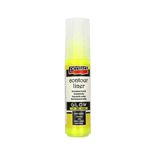 

Краска акриловая контурная светонакопительный Pentart Glow in the dark светонакопительная Лайм 20 мл (17493)