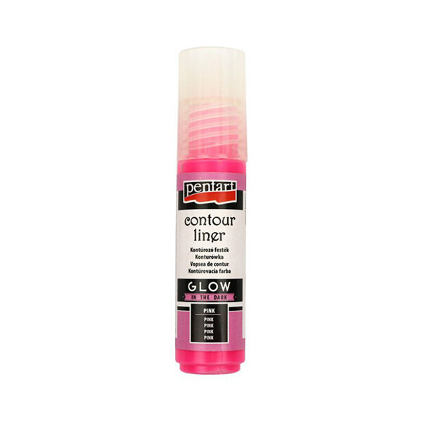 

Краска акриловая контурная светонакопительный Pentart Glow in the dark светонакопительная Розовый 20 мл (17495)