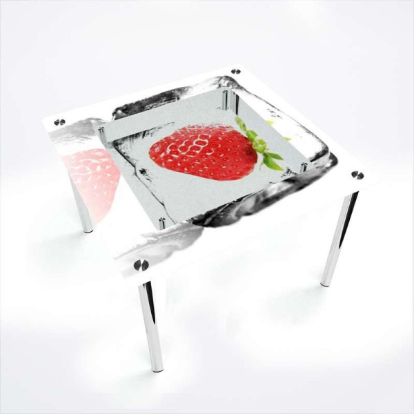 

БЦ-Стол квадратный с полкой Ice berry 900х900 мм фотопечать (FP1052-3-4)