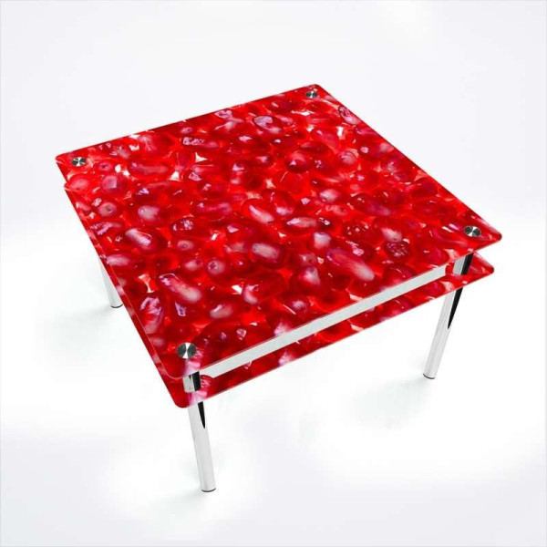 

БЦ-Стол квадратный с проходящей полкой Garnet 1100х1100 мм фотопечать (FP1746-4-1)