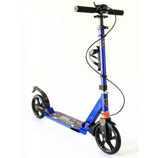 

Самокат городской Scooter складной с клипсой и подстаканником синий