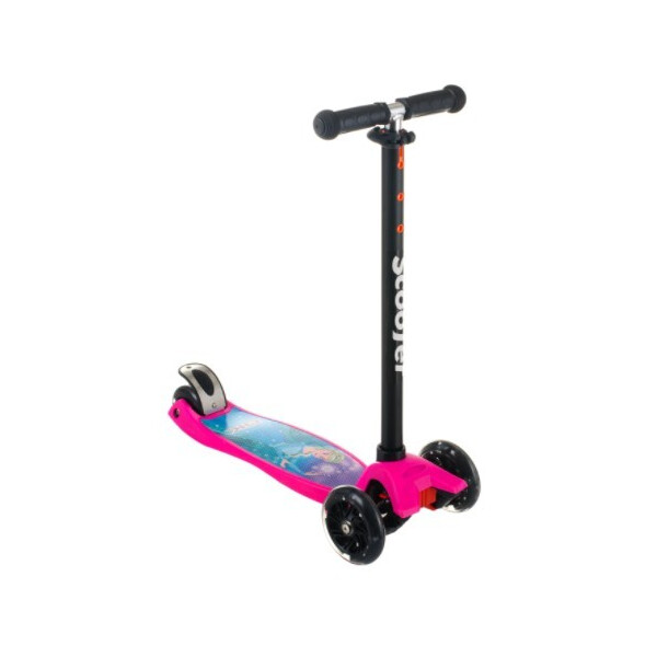 

Самокат Scooter 0072R для девочки розовый Холодное сердце