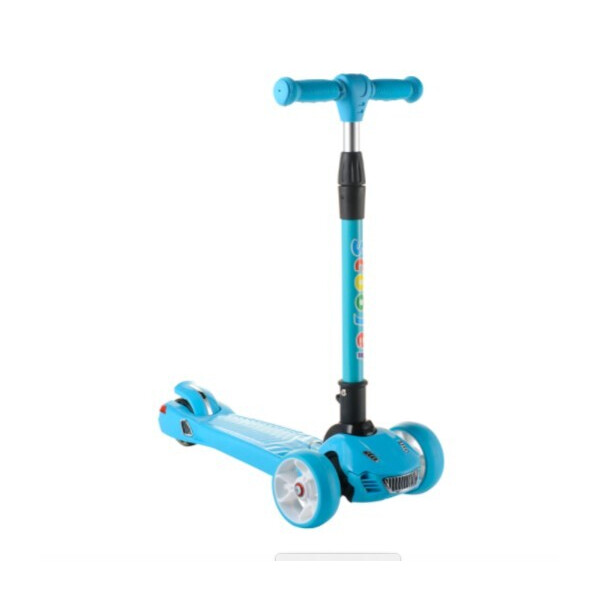 

Детский самокат от 3-х лет Scooter SL17 подсветка колес голубой