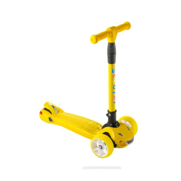 

Детский самокат от 3-х лет Scooter SL17 подсветка колес желтый