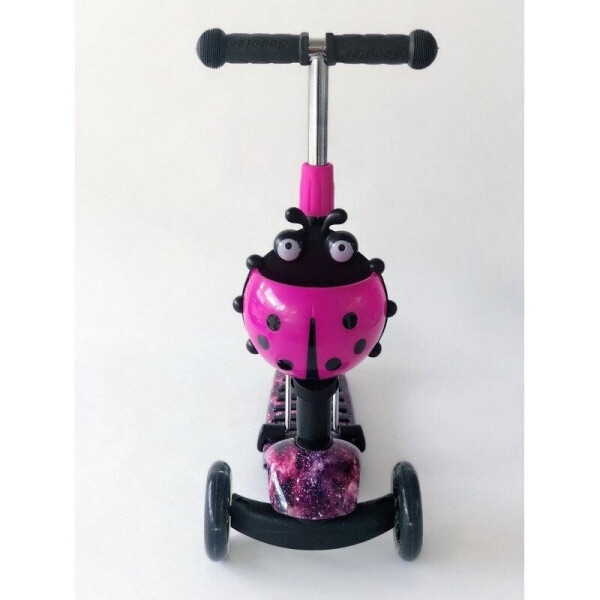 

Самокат-беговел 2в1 QD ScooTer божья коровка галактика
