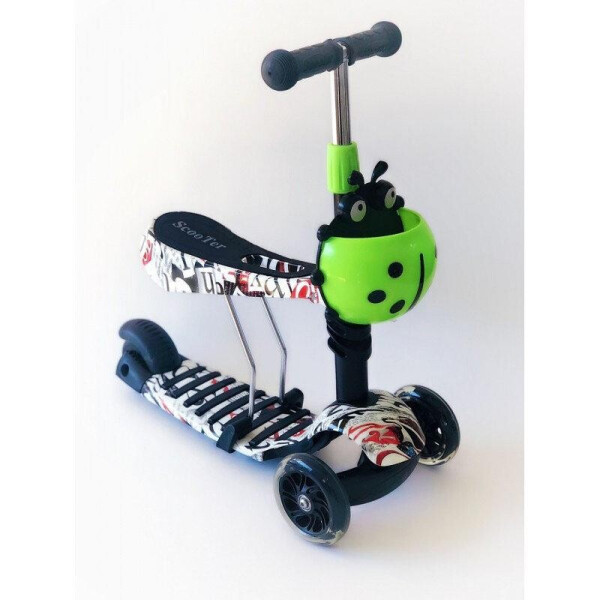 

Самокат-беговел 2в1 QD ScooTer божья коровка