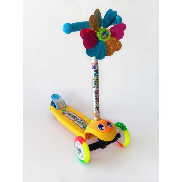 

Самокат Happy Scooter с украшениям желтый
