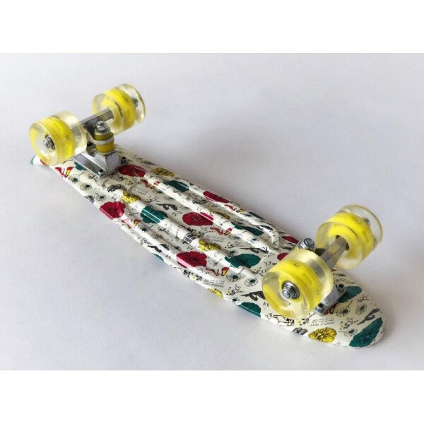 

Скейт Penny Board детский городской до 80 кг мультицвет цветы 1