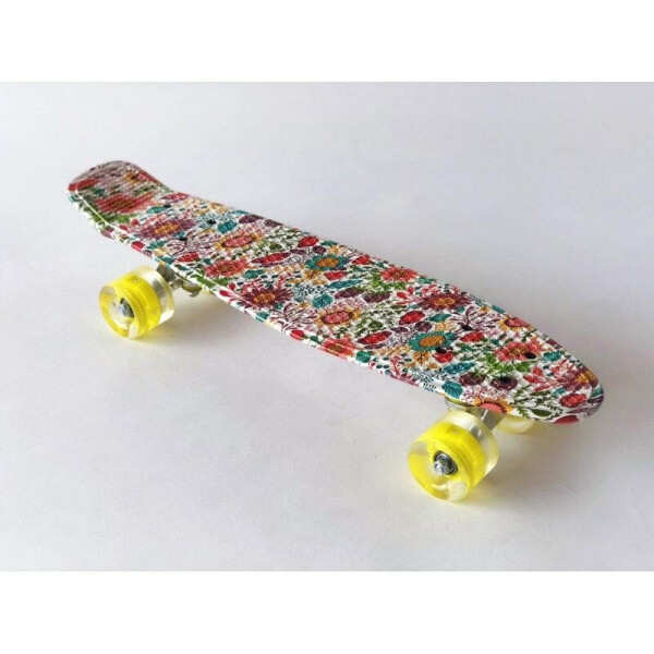 

Скейт Penny Board детский городской до 80 кг мультицвет цветы 2
