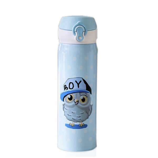 

Бутылка термос детский с полкой EL Сова Boy