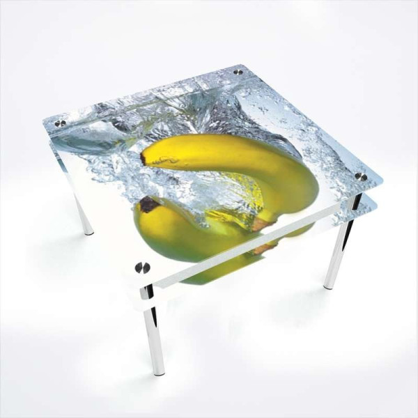 

БЦ-Стол квадратный с проходящей полкой Banana 900х900 мм фотопечать (FP1741-4-4)