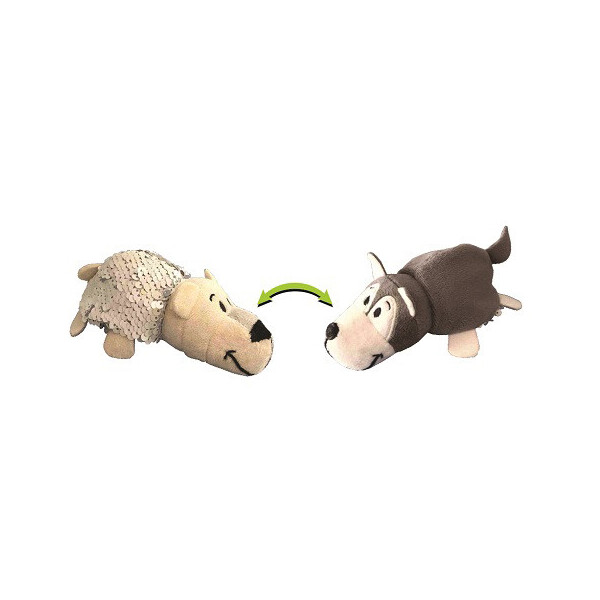 

Мягкая игрушка ZooPrяtki с пайетками 2 в 1 Хаски полярный медведь (558IT-ZPR)