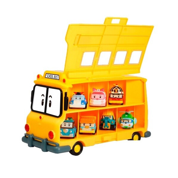 

Набор Robocar Poli Кейс гараж школьный автобус Скулби (83148)