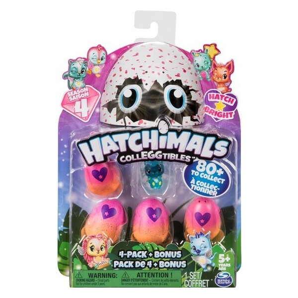 

Набор Hatchimals Colleggtibles S4 Четыре яйца с фигурками и фигурка бонус сюрприз (SM19104/6043960)