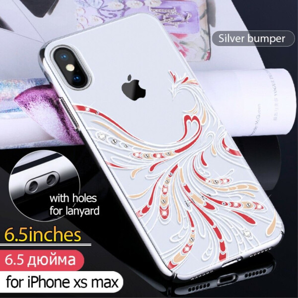 

Пластиковый чехол KAVARO Crystals Decor для Apple iPhone Xs Max - Silver