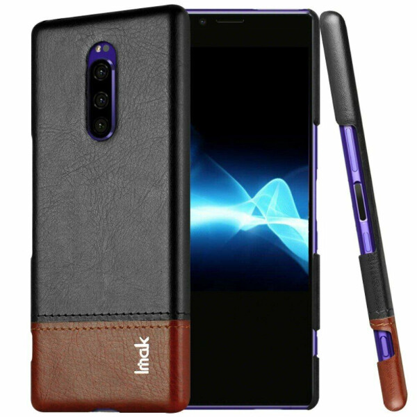 

Защитный чехол IMAK Leather Series для Sony Xperia 1 - Black / Brown
