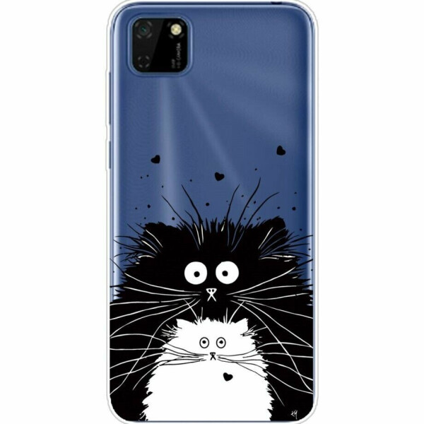 

Силиконовый (TPU) чехол Deexe Pretty Glossy для Huawei Y5p - Black and White Animal