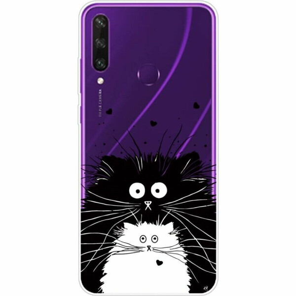 

Силиконовый (TPU) чехол Deexe Pretty Glossy для Huawei Y6p - Black and White Animal
