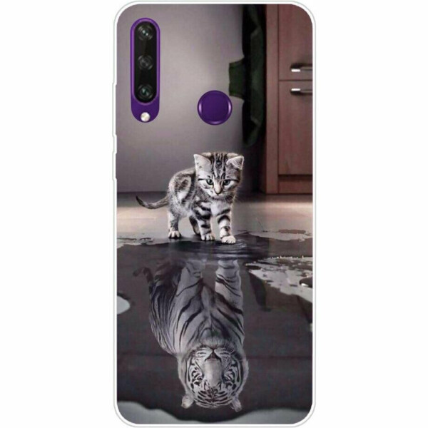 

Силиконовый (TPU) чехол Deexe Pretty Glossy для Huawei Y6p - Cat and Tiger Reflection