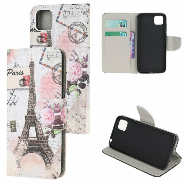 

Чехол-книжка Deexe Color Wallet для Huawei Y5p - Eiffel Tower