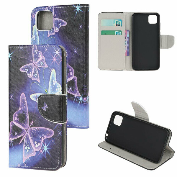 

Чехол-книжка Deexe Color Wallet для Huawei Y5p - Magic Butterflies