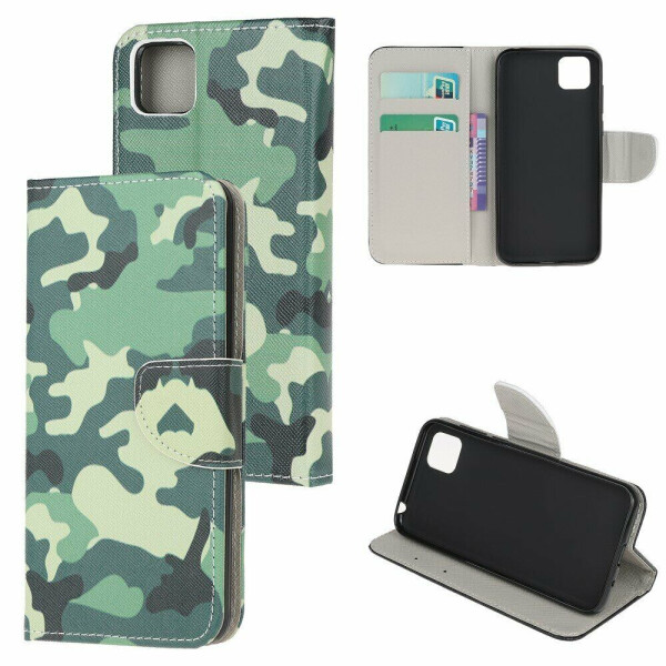

Чехол-книжка Deexe Color Wallet для Huawei Y5p - Camouflage Pattern
