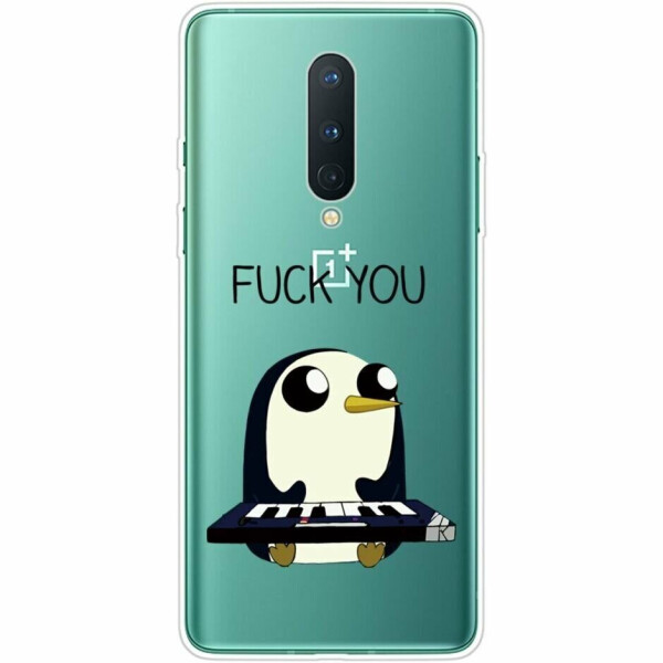 

Силиконовый (TPU) чехол Deexe Pretty Glossy для OnePlus 8 - Penguin